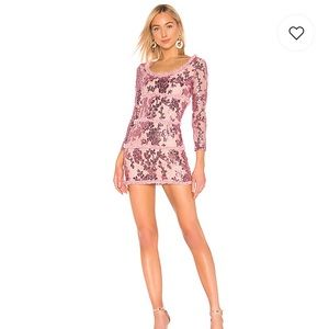 Pink long-sleeve mini dress from NBD / Revolve